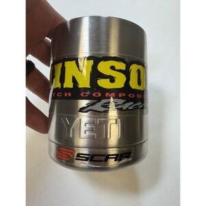 YETI Rambler 12 oz Colster Can Insulator Stainless Steel Stickered Racing Decals